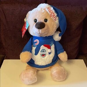 Rudolph the Red-Nosed Reindeer 19” Plush Bear with Blue Hat